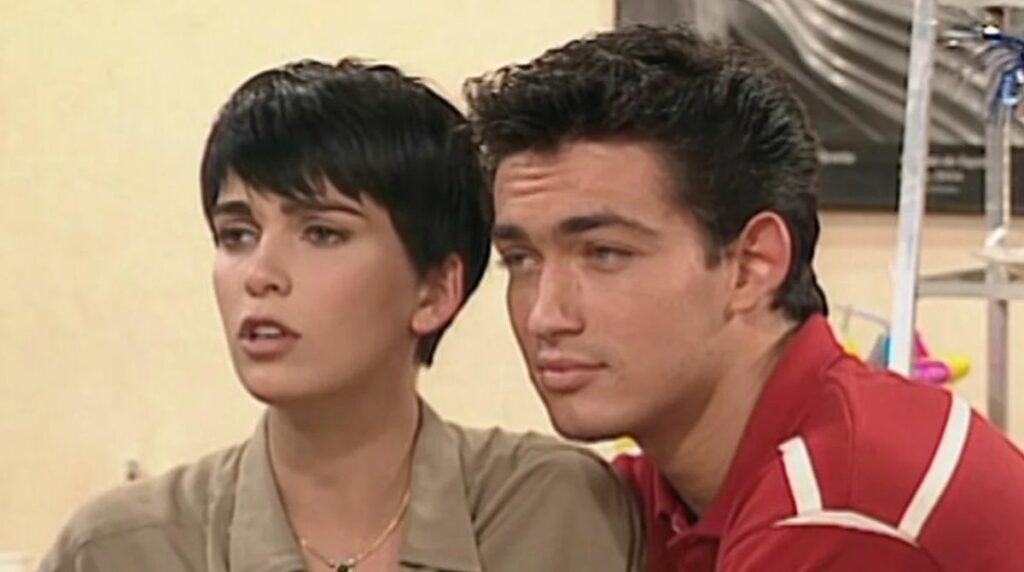 Cathy et Étienne dans Hélène et les Garçons.
