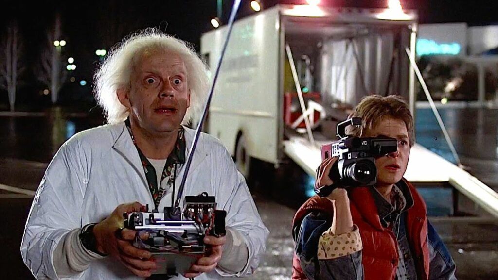 Doc et Marty dans Retour Vers le Futur