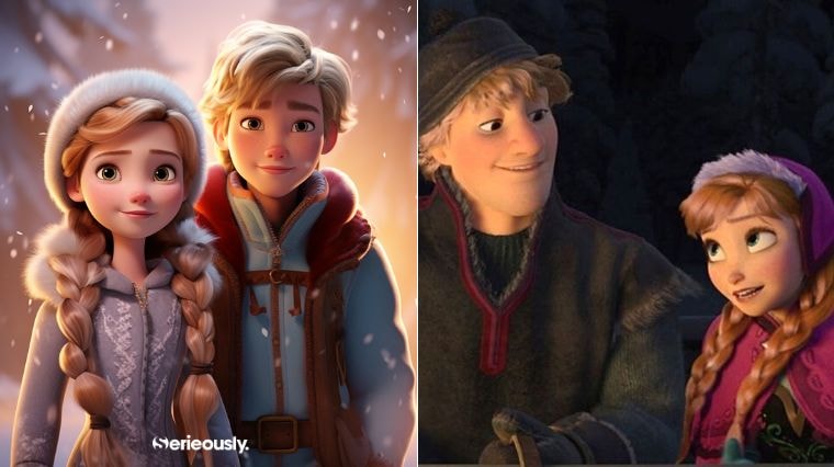 Les enfants de Kristoff et Anna de Disney imaginés par une intelligence artificielle