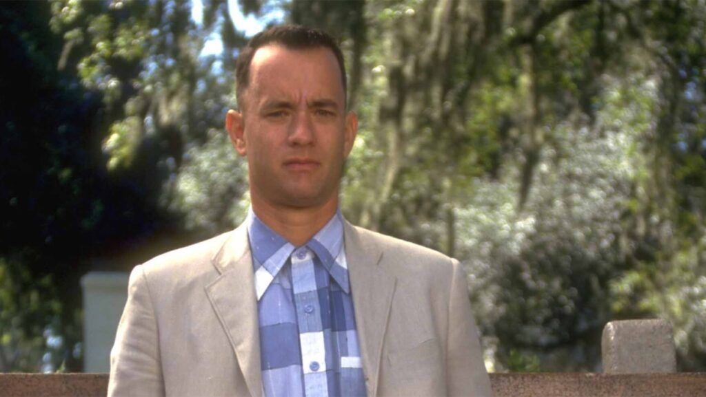Tom Hanks dans le film culte Forrest Gump sorti dans les années 90