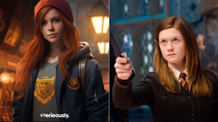 Ginny Weasley de la saga Harry Potter imaginée en 2023 par une intelligence artificielle