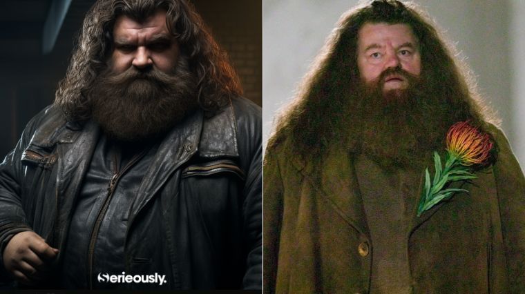 Hagrid de la saga Harry Potter imaginé en 2023 par une intelligence artificielle