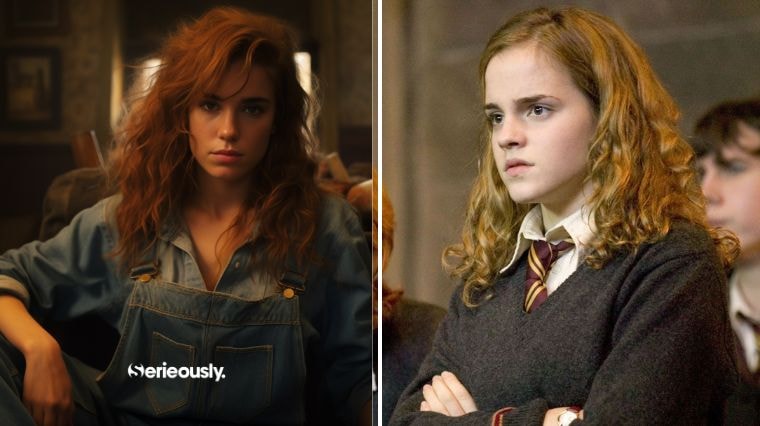 Harry Potter image IA de Hermione dans les années 90