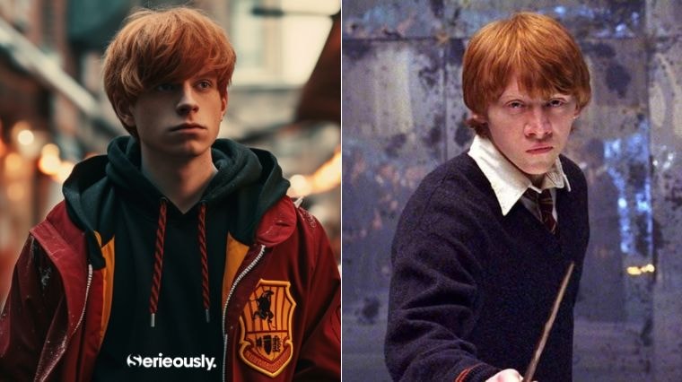 Ron Weasley de la saga Harry Potter imaginé en 2023 par une intelligence artificielle