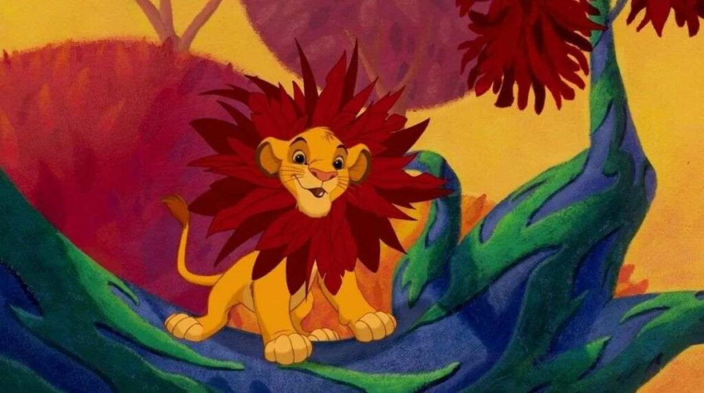 simba qui chante je voudrais déjà être roi dans le disney le roi lion