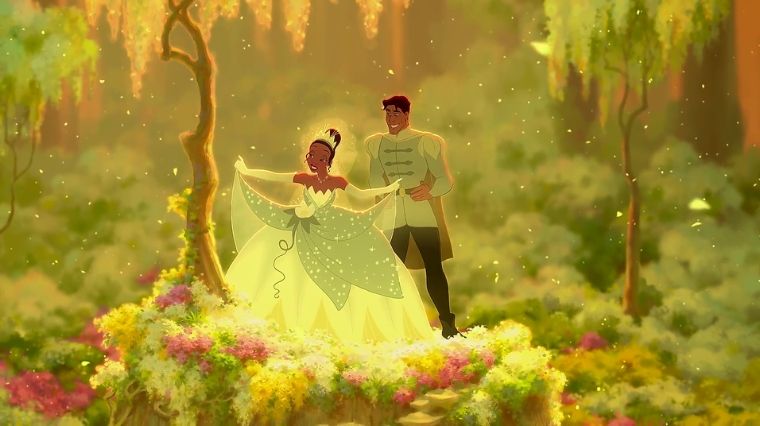 Le mariage de Tiana et Naveen dans La Princesse et la Grenouille