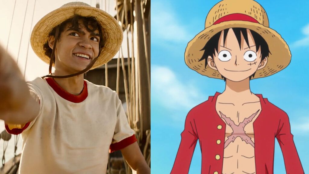 Luffy dans la série One Piece de Netflix VS l'anime