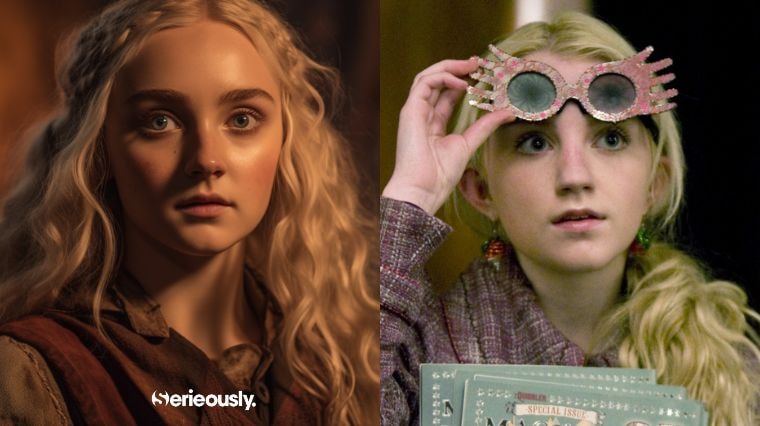 Luna Lovegood de la saga Harry Potter imaginée en Targaryen dans la série Game of Thrones