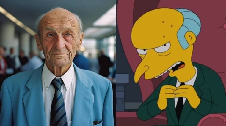 Le personnage de Mr Buns en version intelligence artificielle dans la série Simpson