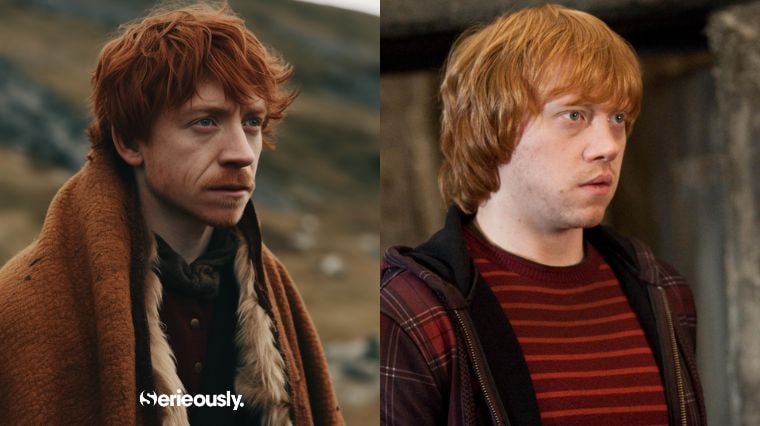 Ron Weasley de la saga Harry Potter imaginé en sauvageon dans la série Game of Thrones