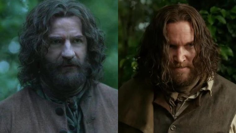 graham mctavish en buck mackenzie dans la saison 5 d'outlander et diarmaid murtagh dans la saison 7