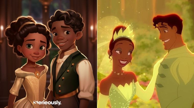 Les enfants de Tiana et Naveen imaginés par une intelligence artificielle