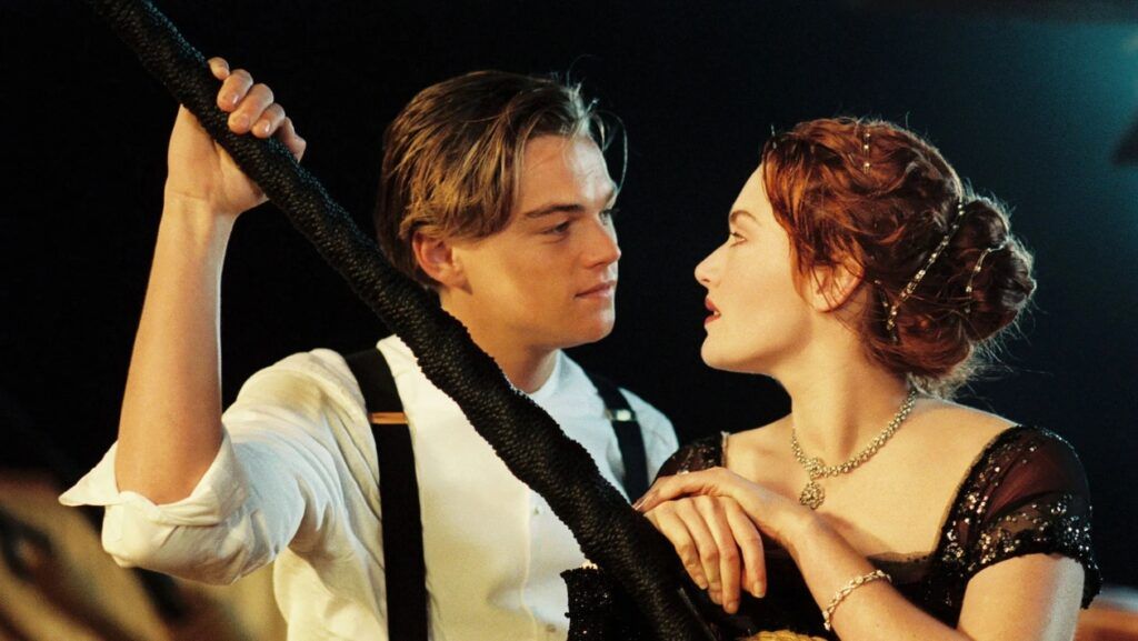 Jack (Leonardo DiCaprio) et Rose (Kate Winslet) dans le film Titanic