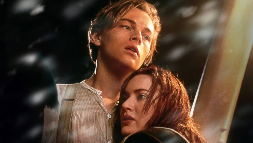 Jack et Rose avant que le Titanic ne coule dans le film culte