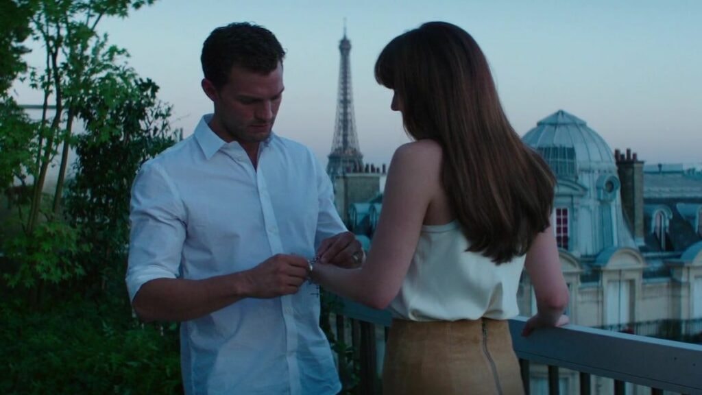 Christian et Ana à Paris dans 50 nuances plus claires