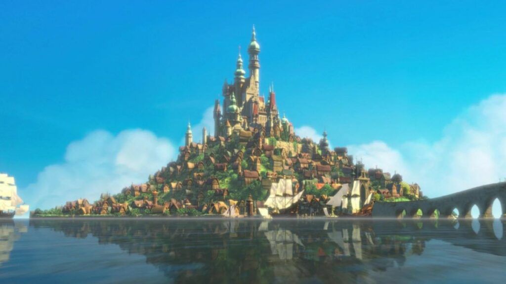 Le château de Corona dans le film Raiponce