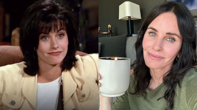 Courteney Cox, de la série Friends, avant et après.