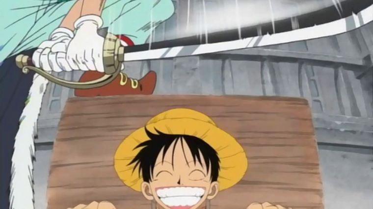 Luffy est proche de se faire tuer par Baggy