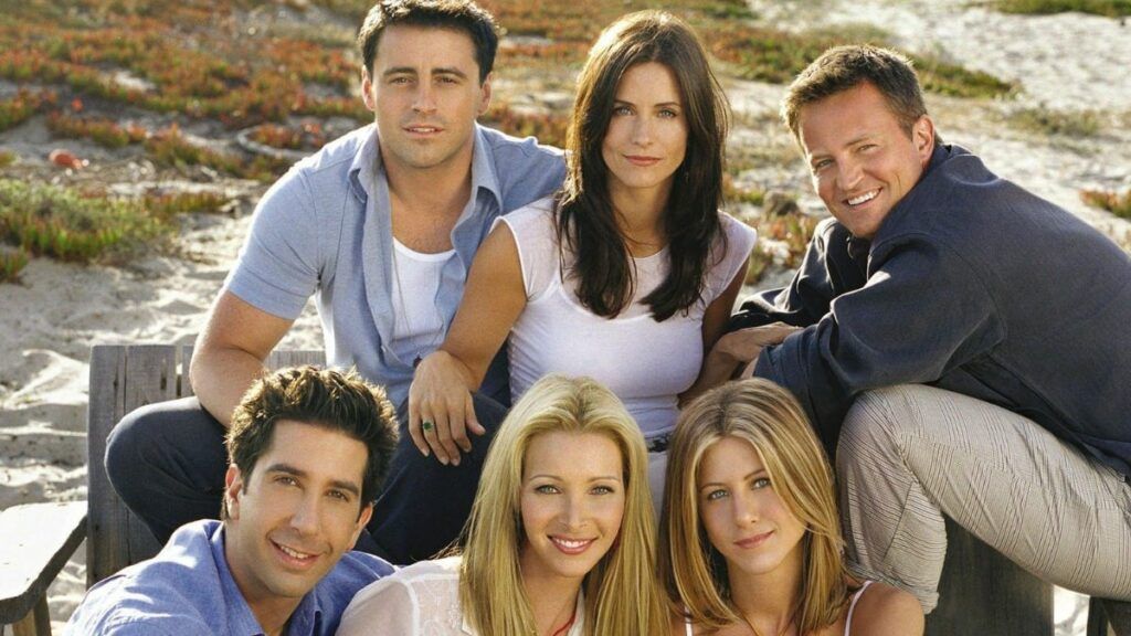 Les six acteurs principaux de la série Friends.