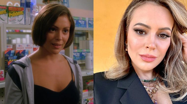 Alyssa Milano, de la série Charmed, avant et après.