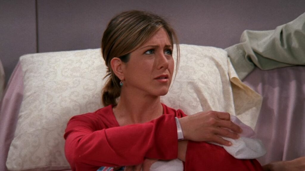 Rachel après la naissance d'Emma dans Friends.