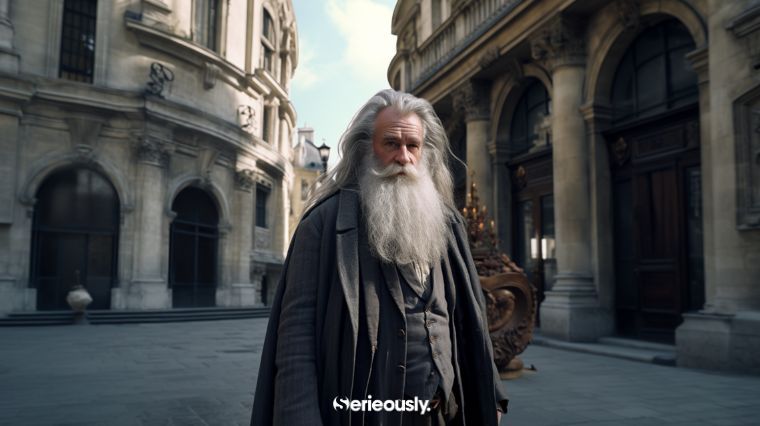 Dumbledore de la saga Harry Potter imaginé comme s'il était français par une intelligence artificielle