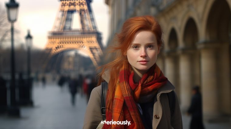 Ginny Weasley de la saga Harry Potter imaginée comme si elle était française par une intelligence artificielle