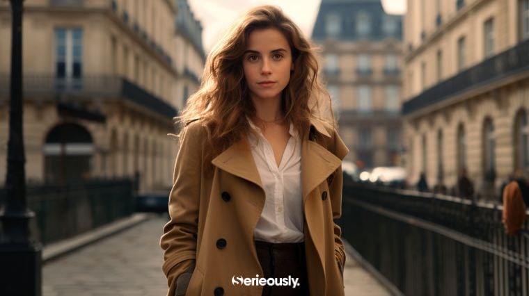 Hermione Granger de la saga Harry Potter imaginée comme si elle était française par une intelligence artificielle Midjourney