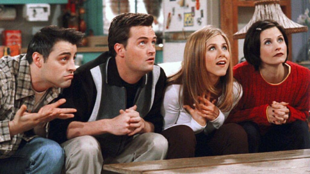 Joey, Chandler, Rachel et Monica dans Friends