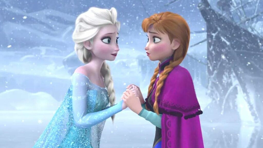 Anna et Elsa dans le film La Reine des Neiges