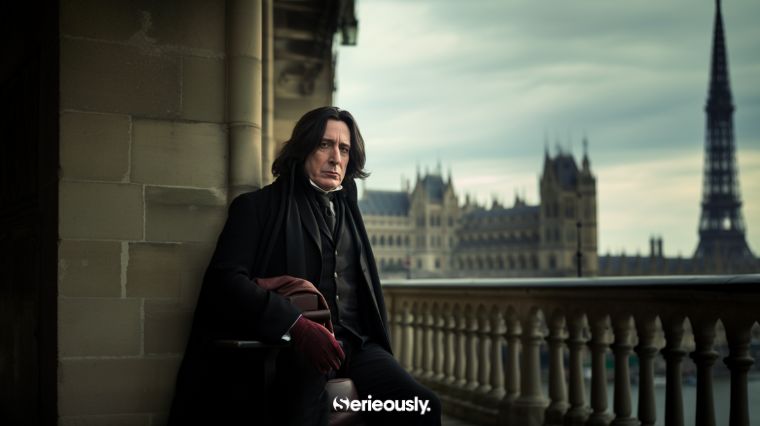 Severus Rogue de la saga Harry Potter imaginé comme s'il était français par une intelligence artificielle
