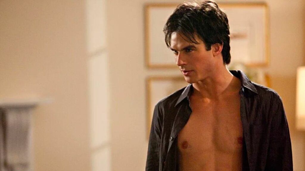 Damon torse nu, Vampire Diaries