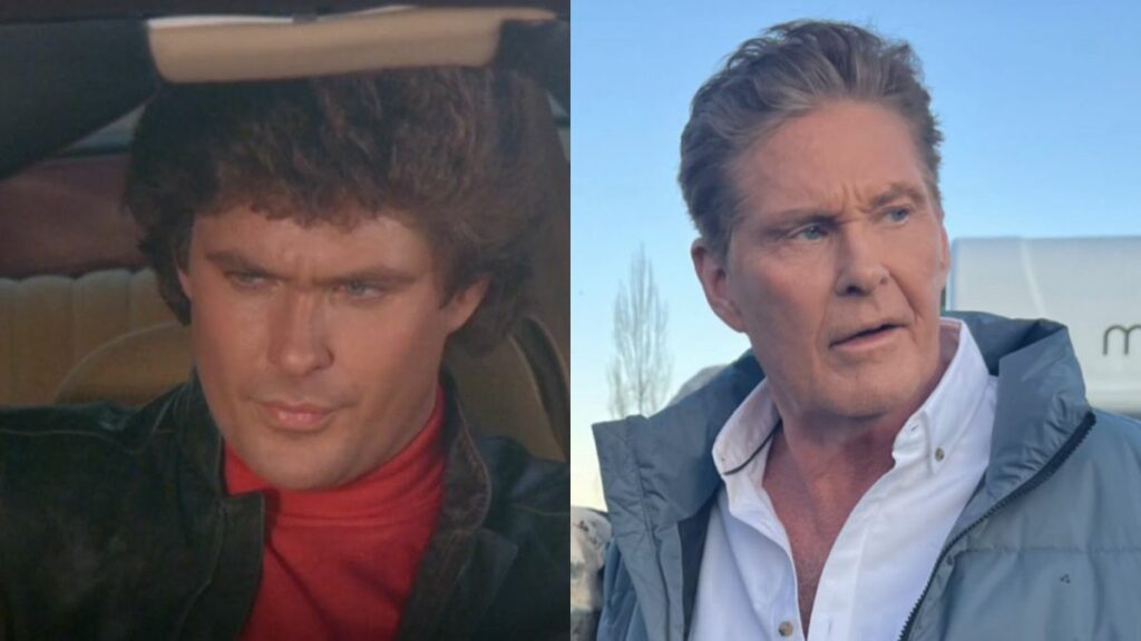 David Hasselhoff, de la série K 2000, avant et après.