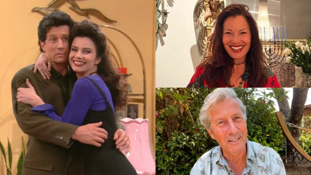 Fran Drescher et Charles Shaughnessy dans Une Nounou D'Enfer vs aujourd'hui.