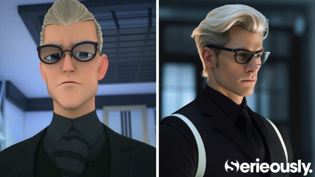 Gabriel Ageste dans Miraculous et dans la vraie vie grâce à l'IA Midjourney, générée par Serieously