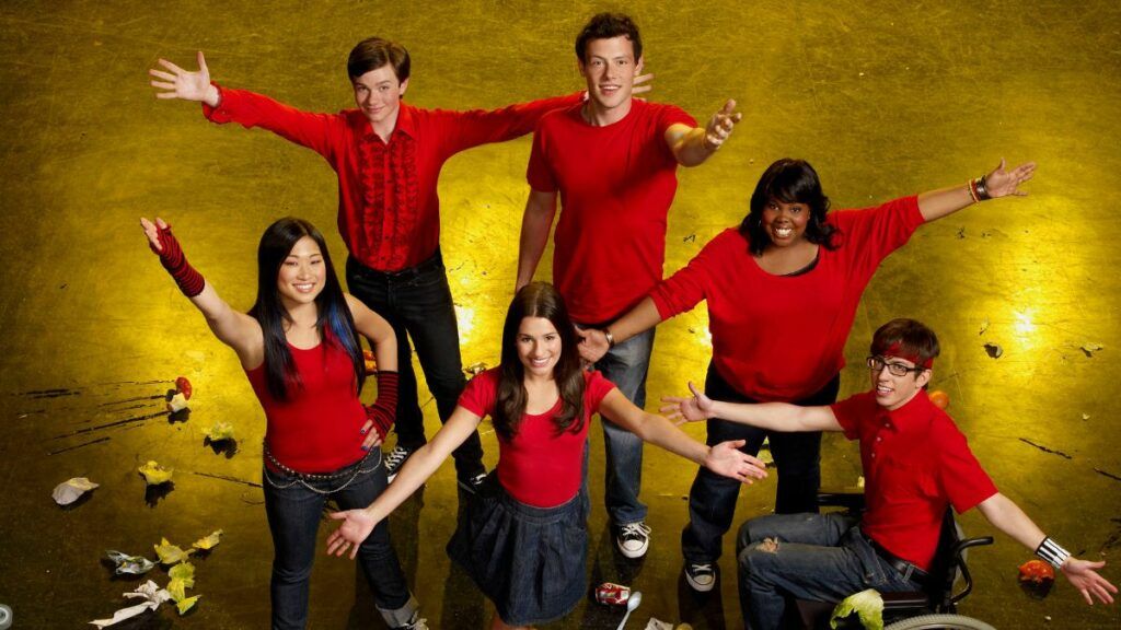 Les acteurs de la série Glee.