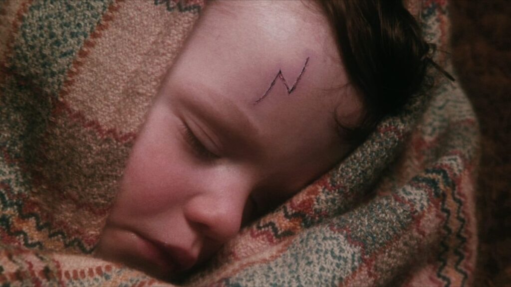 Harry Potter bébé qui dort premier film à l'école des sorciers