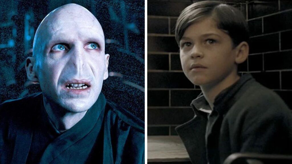 Voldemort et Paul Jedusor jeune dans Harry Potter