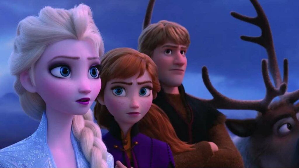 Elsa, Anna et Kristoff dans La Reine des Neiges 2