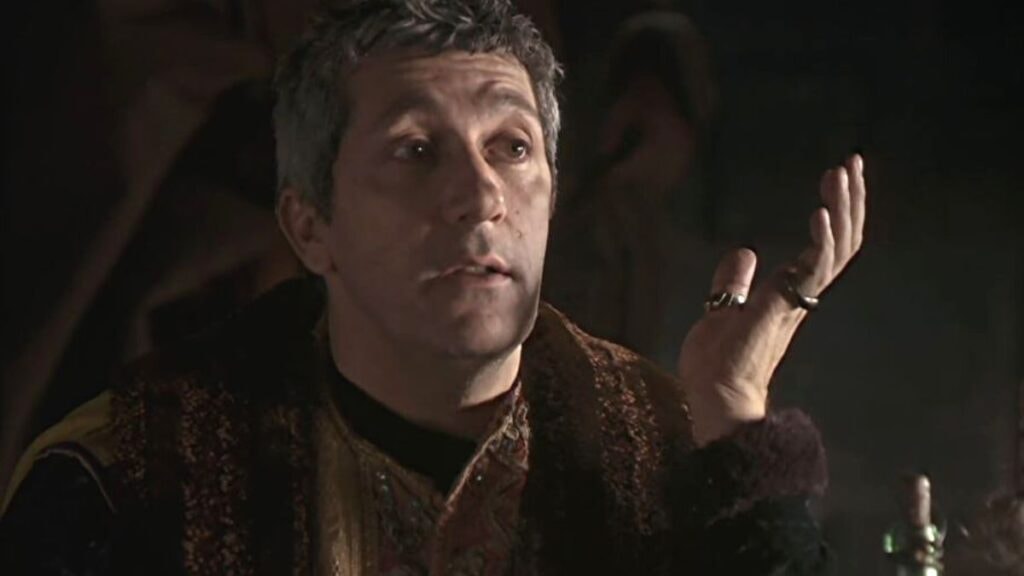 Le duc d'Aquitaine (Alain Chabat) dans le film Kaamelott Premier Volet