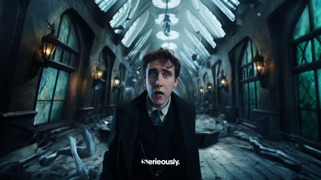 Neville Londubat en version IA intelligence artificielle Tim Burton gothique
