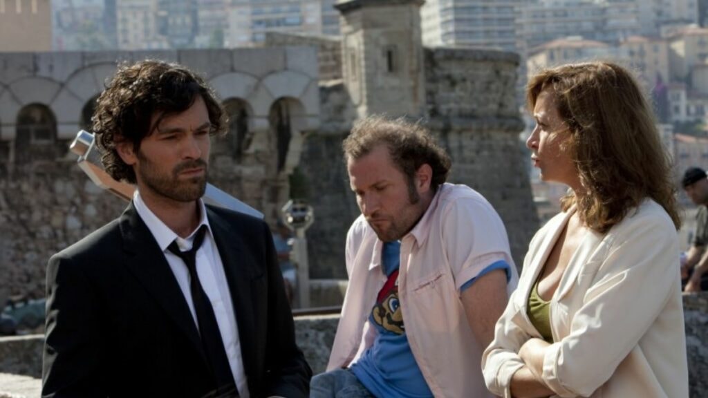 Romain Duris, Francois Damiens et Julie Ferrier dans l'Arnacoeur