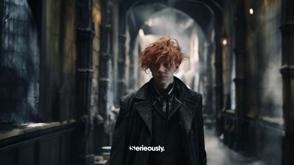 Ron Weasley en version IA intelligence artificielle Tim Burton gothique