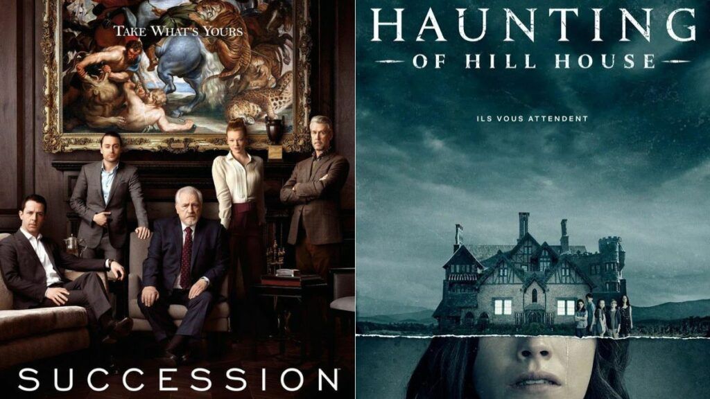 Affiches de Succession et de The Haunting of Hill House