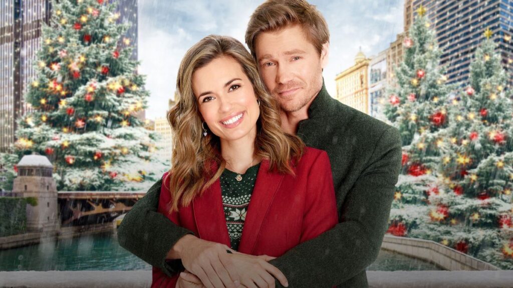 Chad Michael Murray et Torrey DeVitto dans le téléfilm Cinq Cartes de Voeux pour Noël.