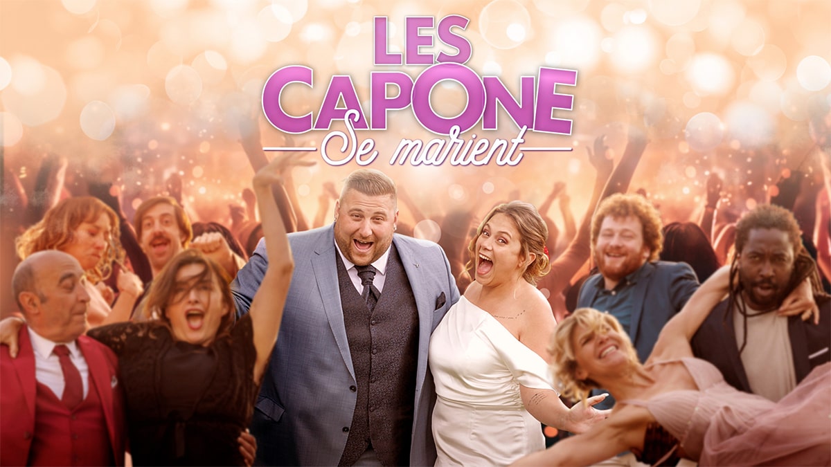 L'affiche promotionelle de la fiction les capone se marient