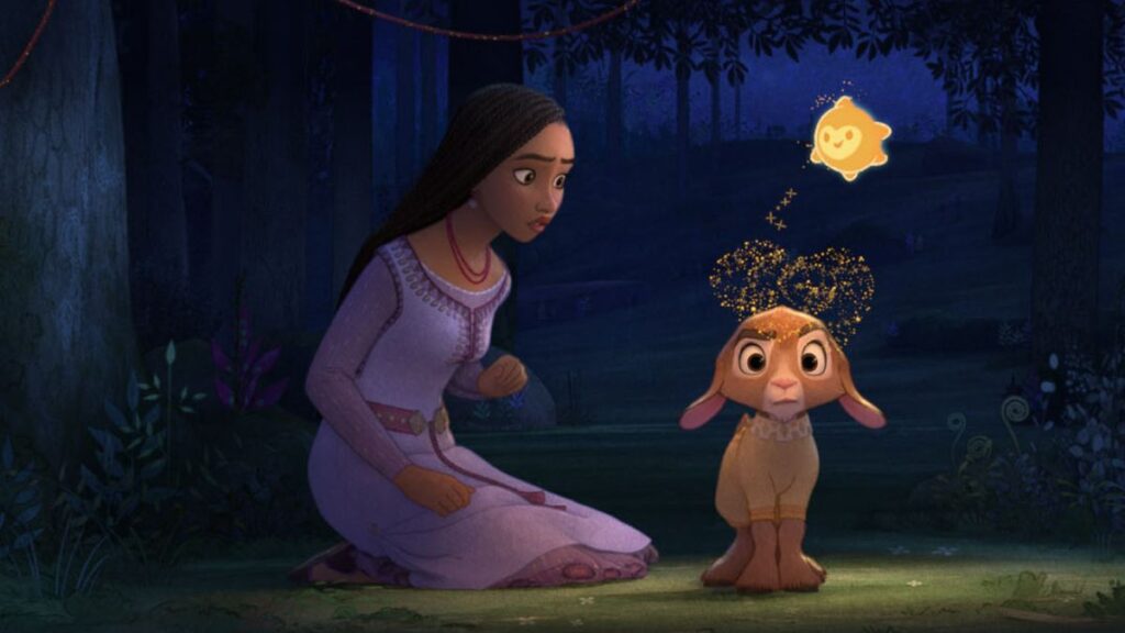 Asha et Valentino dans le film Disney Wish : Asha et la bonne étoile