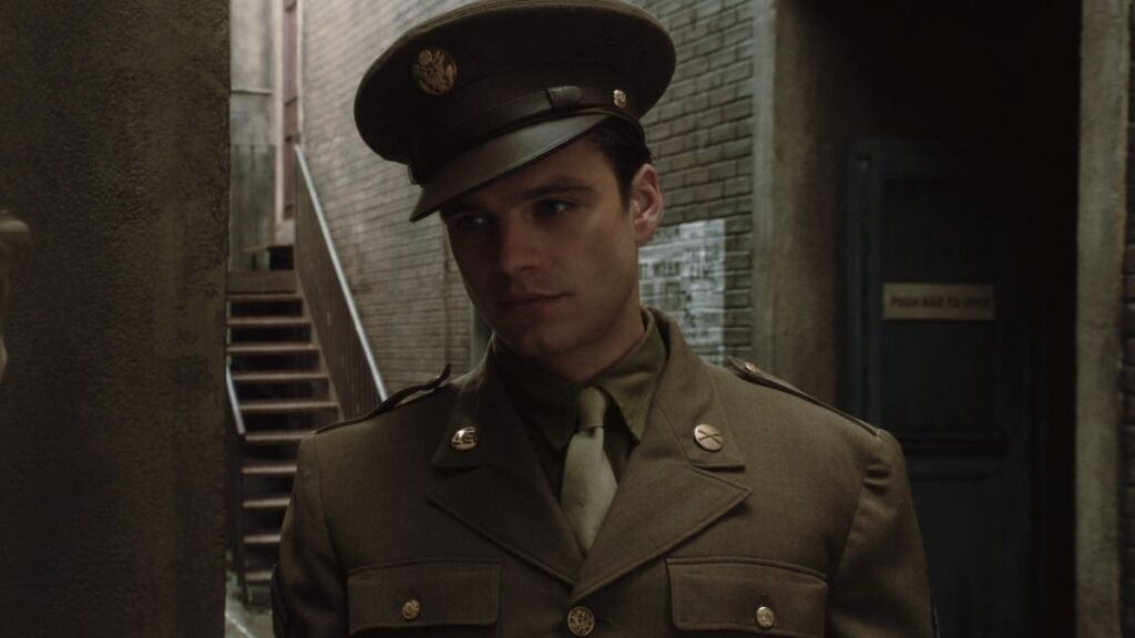 Bucky Barnes dans sa tenue de soldat dans Captain America First Avenger Marvel