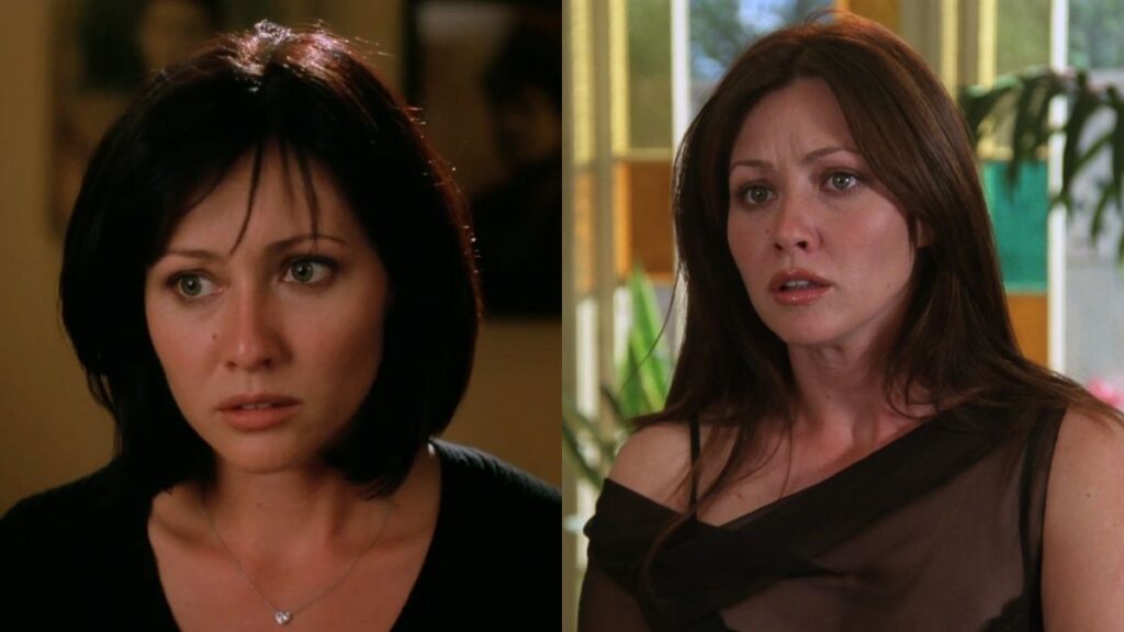 Shannen Doherty dans son premier et son dernier épisode de Charmed.