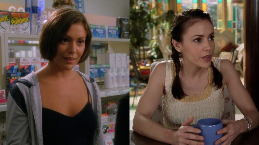 Alyssa Milano dans le premier et le dernier épisode de Charmed.